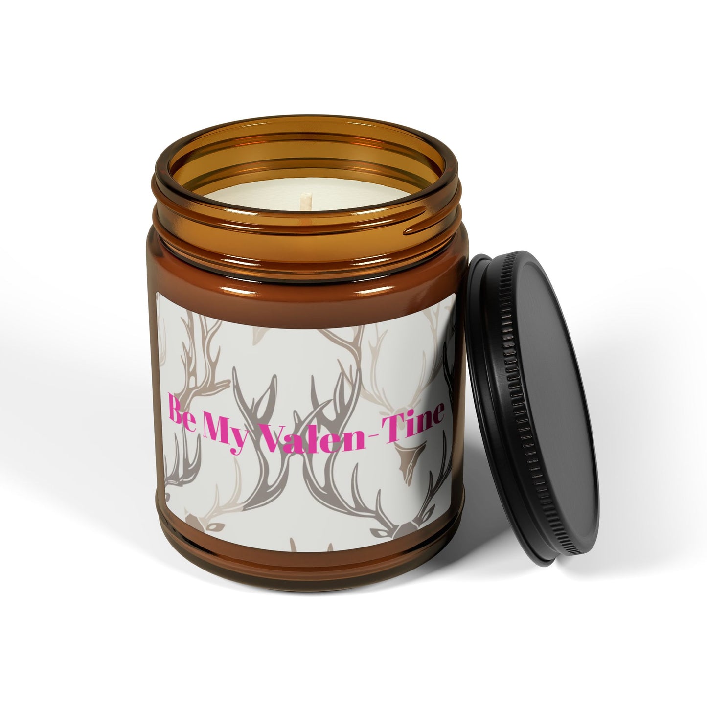 Be My Valentine-Scented Soy Candle in Amber Jar - Perfect Gift for Valentine's Day