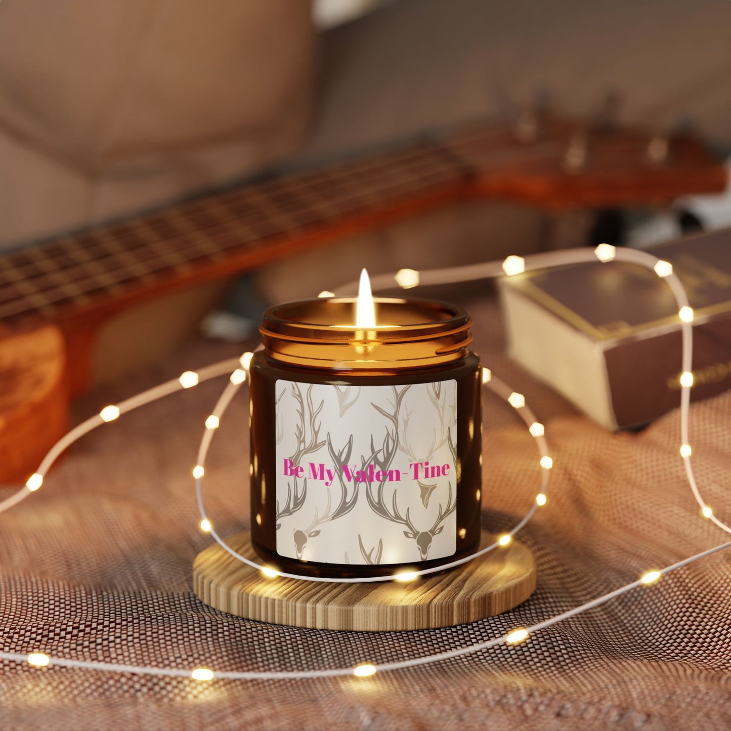 Be My Valentine-Scented Soy Candle in Amber Jar - Perfect Gift for Valentine's Day