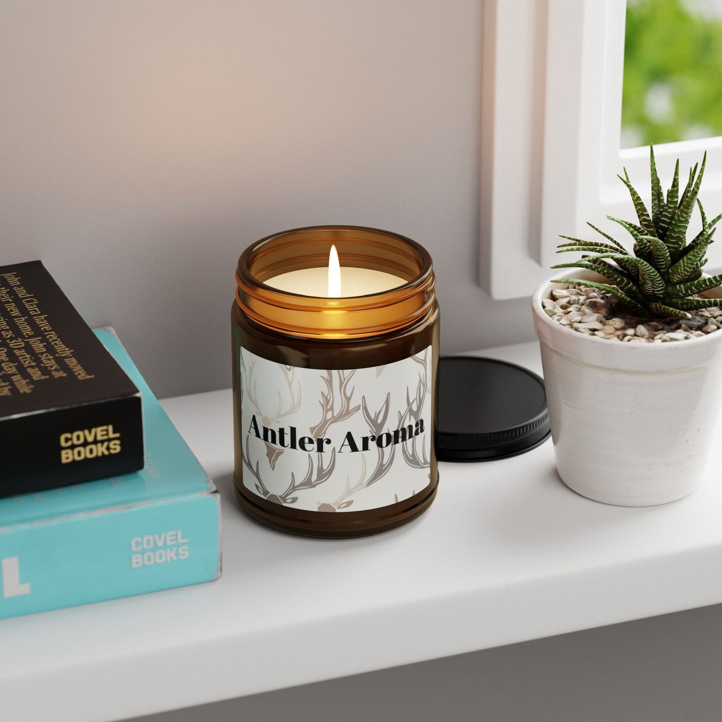 Scented Soy Candle (Multi-Size, Amber Jar)