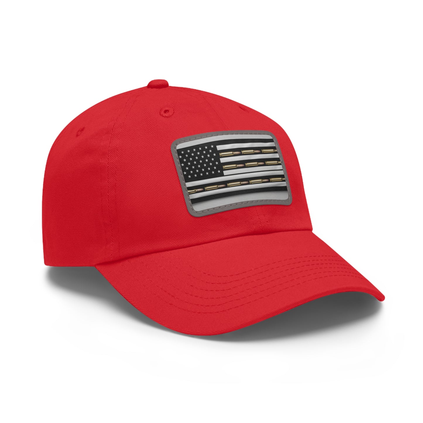 Patriotic Dad Hat with Leather Flag Patch | USA Inspired Cap for Casual Wear