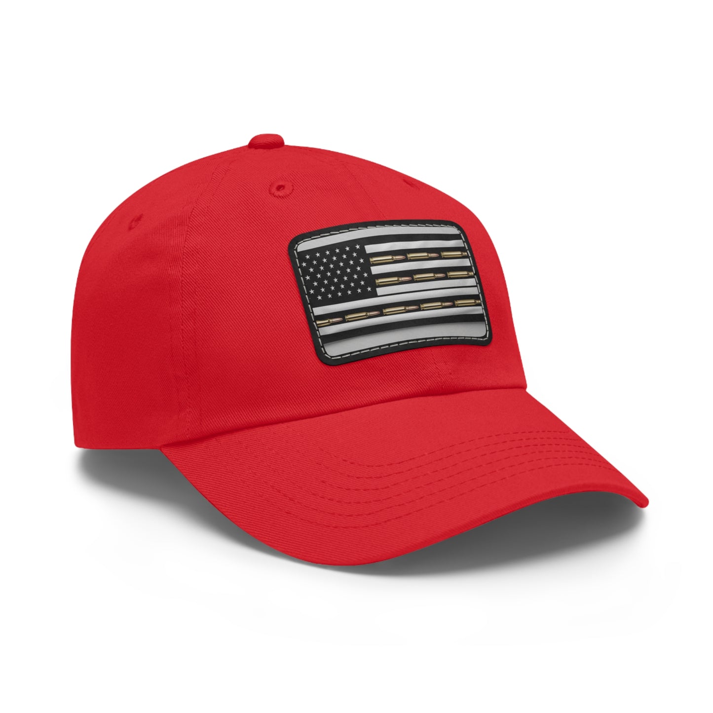 Patriotic Dad Hat with Leather Flag Patch | USA Inspired Cap for Casual Wear