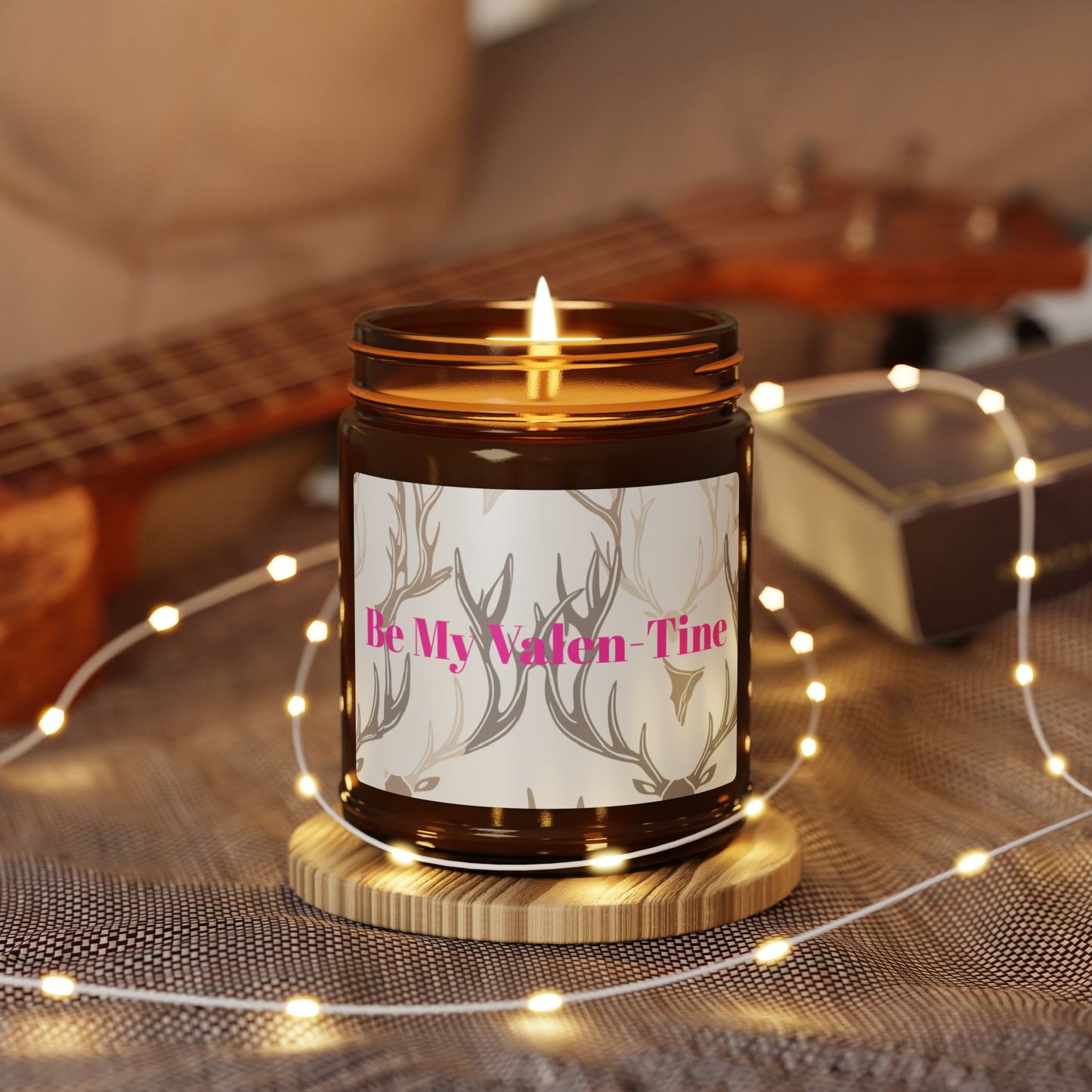 Be My Valentine-Scented Soy Candle in Amber Jar - Perfect Gift for Valentine's Day