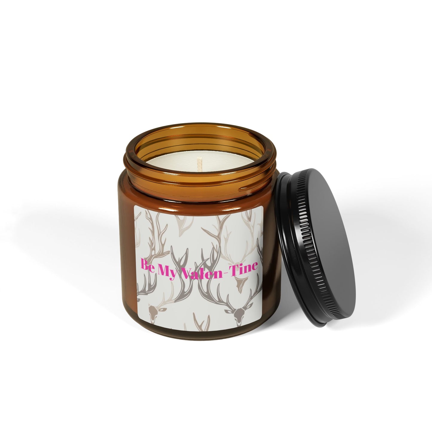 Be My Valentine-Scented Soy Candle in Amber Jar - Perfect Gift for Valentine's Day